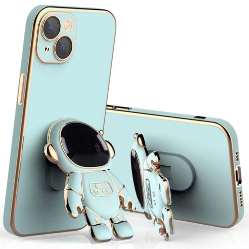 Husa Apple iPhone 14 Pro Max, Astronaut Case, protectie camera, functie stand expunere, albastru mint