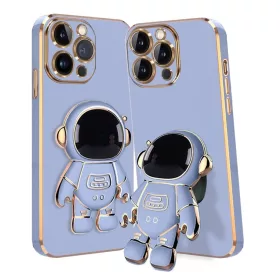   Husa Apple iPhone 15, Astronaut Case, protectie camera, functie stand expunere, albastra
