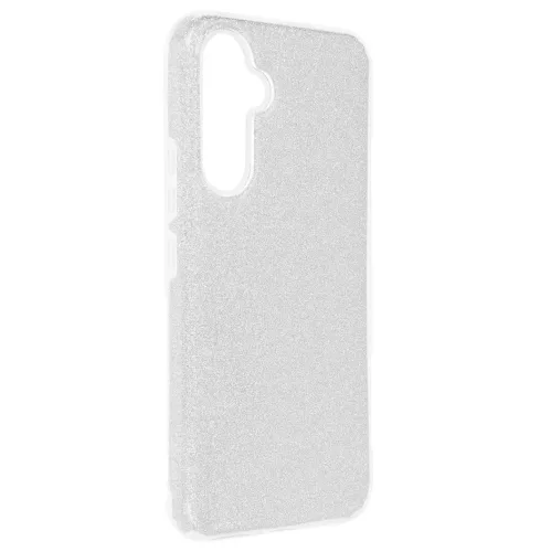 Husa protectie Samsung Galaxy A35, Luxury Glitter, argintie