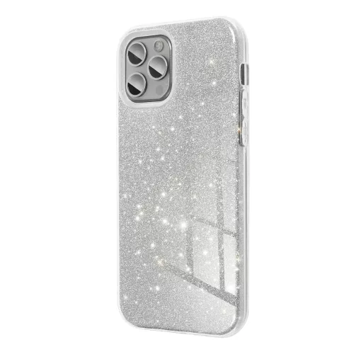 Husa protectie Samsung Galaxy A35, Luxury Glitter, argintie