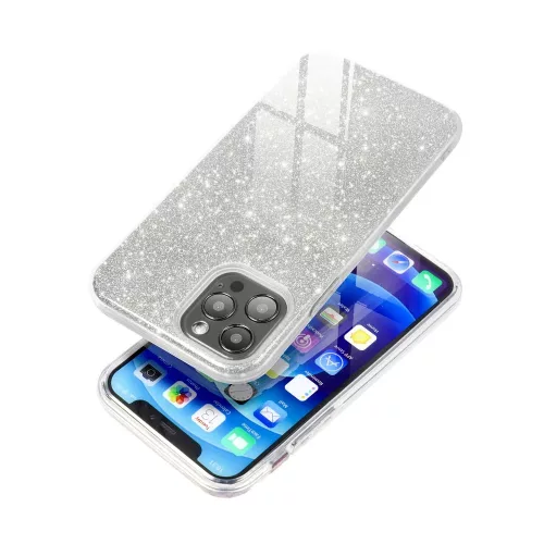 Husa protectie Samsung Galaxy A35, Luxury Glitter, argintie