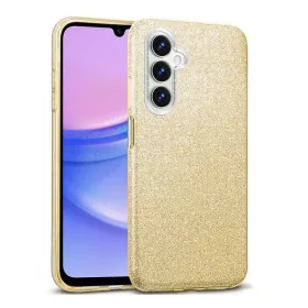 Husa protectie Samsung Galaxy A35, Luxury Glitter, aurie