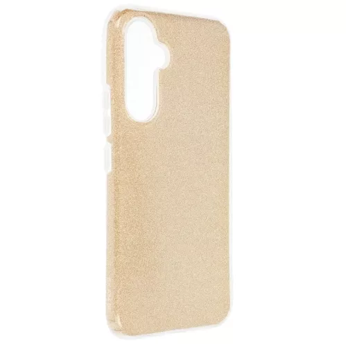 Husa protectie Samsung Galaxy A35, Luxury Glitter, aurie