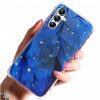 Husa protectie Samsung Galaxy A35, Gold Glam Blue