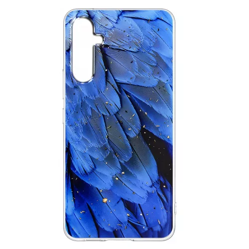 Husa protectie Samsung Galaxy A35, Gold Glam Blue