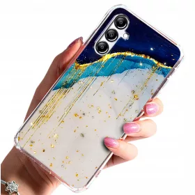 Husa protectie Samsung Galaxy A15, Gold Glam Iceberg
