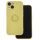 Husa Apple iPhone 15, Ring Silicone, suport sustinere rotativ, catifea in interior, galbena