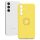 Husa Samsung Galaxy A35, Ring Silicone, inel rotativ, catifea in interior, galbena