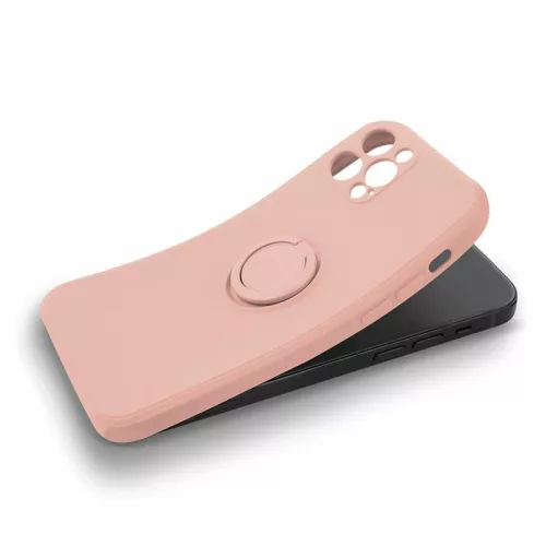 Husa Samsung Galaxy A35, Ring Silicone, inel rotativ, catifea in interior, galbena