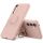 Husa Samsung Galaxy S22, Ring Silicone, inel rotativ, catifea in interior, roz pal