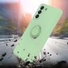 Husa Samsung Galaxy A25, Ring Silicone, inel rotativ, catifea in interior, verde maslina