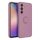 Husa Samsung Galaxy A55, Ring Silicone, inel rotativ, catifea in interior, mov