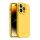 Husa Apple iPhone 15 Pro Max, Luxury Silicone, catifea in interior, protectie camere, galbena