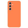 Husa Samsung Galaxy A15, Luxury Silicone, protectie camera, catifea in interior, portocalie