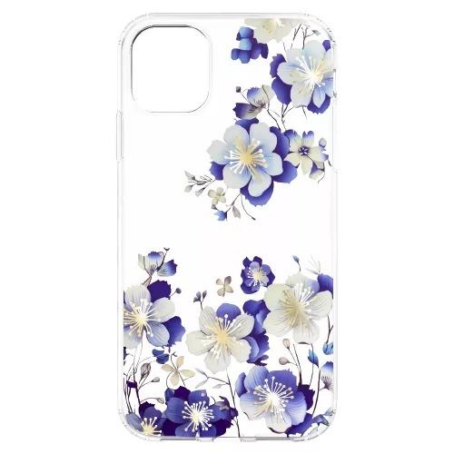 Husa Apple iPhone 12 / iPhone 12 Pro, IMD Print Case, TPU flexibil, transparent, Floral