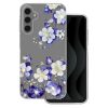 Husa Samsung Galaxy A15, IMD Print Case, TPU flexibil, transparent, Floral