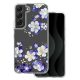 Husa Samsung Galaxy S22, IMD Print Case, TPU flexibil, transparent, Floral