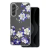 Husa Samsung Galaxy S23, IMD Print Case, TPU flexibil, transparent, Floral