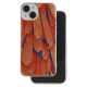 Husa Apple iPhone 15 Pro, Gold Glam, Orange Feathers