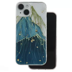 Husa Apple iPhone 15 Pro, Gold Glam, Mountain