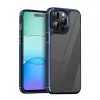 Husa protectie Apple iPhone 14 Pro Max, Color Shock TPU, margini antisoc, spate transparent, albastru