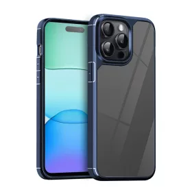   Husa protectie Apple iPhone 14 Pro Max, Color Shock TPU, margini antisoc, spate transparent, albastru