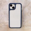 Husa protectie Apple iPhone 15 Pro, Color Shock TPU, margini antisoc, spate transparent, albastru