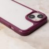 Husa protectie Apple iPhone 15 Pro Max, Color Shock TPU, margini antisoc, spate transparent, burgundy