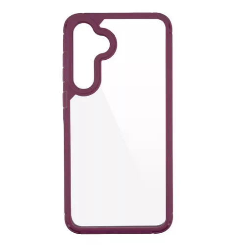 Husa protectie Samsung Galaxy A15, Color Shock TPU, margini antisoc, spate transparent, burgundy