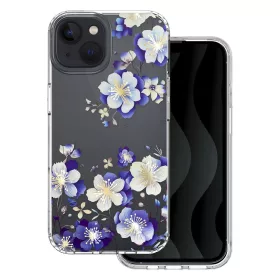   Husa Apple iPhone 16, IMD Print Case, TPU flexibil, transparent, Floral