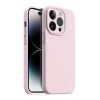 Husa Apple iPhone 15 Pro, Luxury Silicone, catifea in interior, protectie camere, roz pal
