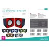Set 2 boxe OMEGA Surveyor OG-01, 2.0, 6W RMS, USB, orange