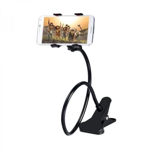 Suport telefon mobil cu brat lung flexibil AP1T, sistem prindere clema, negru