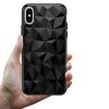 Husa protectie pentru Apple iPhone X/XS, TPU negru cu textura origami