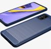 Husa de protectie Carbon Stripe pentru Samsung Galaxy A71, silicon moale, albastru inchis