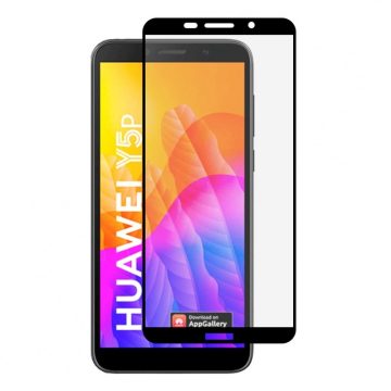   Folie de sticla Full Glue 9D pentru Huawei Y5P, margini negre