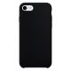 Husa Liquid Silicone Case pentru Apple iPhone 7/8, interior microfibra, neagra