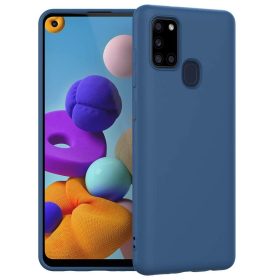   Husa Liquid Silicone Case pentru Apple iPhone 7/8, interior microfibra, albastra