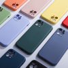 Husa Liquid Silicone Case pentru Apple iPhone 11, interior microfibra, albastra