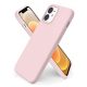 Husa Liquid Silicone Case pentru Apple iPhone 12 Mini (5.4), interior microfibra, roz pal