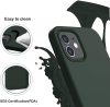 Husa Liquid Silicone Case pentru Apple iPhone 12 Mini (5.4), interior microfibra, verde forrest