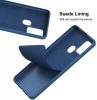 Husa Liquid Silicone Case pentru Apple iPhone 12, interior microfibra, albastra