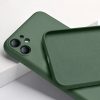 Husa Liquid Silicone Case pentru Apple iPhone 12, interior microfibra, verde forrest