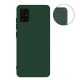 Husa Liquid Silicone Case pentru Samsung Galaxy A41, interior microfibra, forrest green