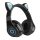 Casti Bluetooth over ear B39, cu urechi, lumina LED RGB, negre