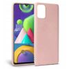 Husa Liquid Silicone Case pentru Samsung Galaxy S20 FE (Fan Edition), interior microfibra, roz pal