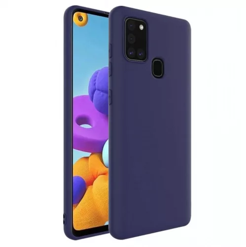 Husa Samsung Galaxy A42 5G Matt TPU, silicon moale, albastru inchis