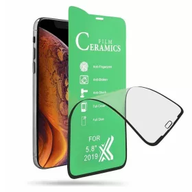   Folie de protectie Ceramic Film pentru Apple iPhone 13 Mini, margini negre