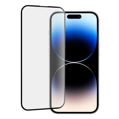 Folie de sticla Full Glue 9D pentru Apple iPhone 14 Pro Max, margini negre