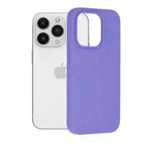   Husa Apple iPhone 14 Pro, Luxury Silicone, catifea in interior, mov lila